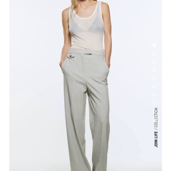 Zara Light Gray Double-Breasted Vest and pant suit - Picture 2 of 6